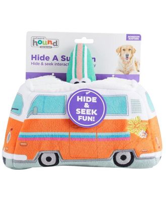 Outward Hound Hide A Surf Van Plush Dog Puzzle with 3 Squeaker Toys