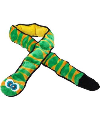 Invincibles Ginormous Squeaker Snake Dog Toy with 12 Mega Squeakers