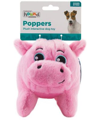 Outward Hound Tail Poppers Plush Extra Small Dog Toy - Pig