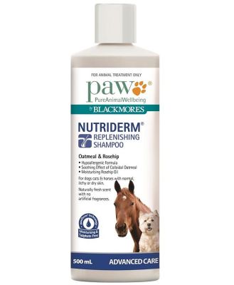PAW NutriDerm Replenishing Shampoo for Dogs & Horses 500ml