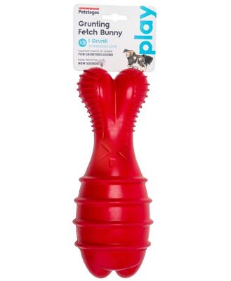 Petstages Grunt & Fetch Rubber Bunny Dog Toy
