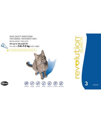 Revolution Flea & Worm Control for Cats & Kittens - 3 Pack