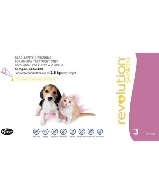Revolution Flea & Worm Control for Puppies - 3 pack