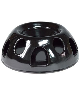 Tiger Interactive Ceramic Slow Food Bowl [Colour: Black]