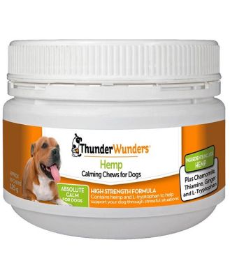 Thunderwunders Hemp Calming Chews for Stressed and Anxious Dogs 125g