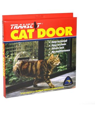 Transcat Clear Cat Door Small 4-Way Locking Door - 180mm Flap Width