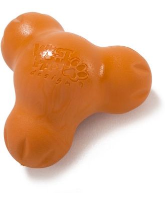 West Paw Tux Treat Dispenser for Tough Dogs - Large - Orange