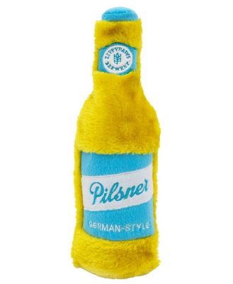 Zippy Paws Happy Hour Crusherz with Replaceable Squeaker Bottle Dog Toy - Pilsner