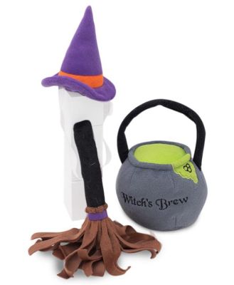 Zippy Paws Plush Squeaker Dog Toy - Halloween Costume Kit - Witch
