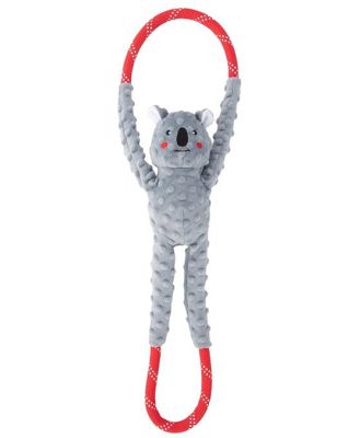 Zippy Paws RopeTugz Squeaker Dog Toy with Rope - Koala