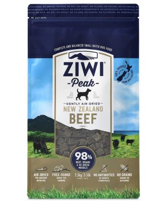 Ziwi Peak Air Dried Grain Free Dog Food 2.5kg Pouch - Free Range Beef