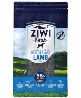 Ziwi Peak Air Dried Grain Free Dog Food 2.5kg Pouch - Free Range Lamb