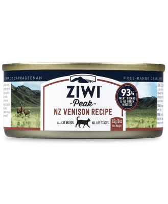 Ziwi Peak Moist Grain Free Cat Food - Free Range Venison - 85g x 24 Cans