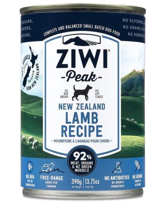 Ziwi Peak Moist Grain Free Dog Food - Lamb - 390g x 12 Cans