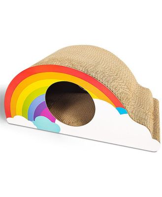 Zodiac Cardboard Cat Scratcher & Hideaway Rainbow Lounger