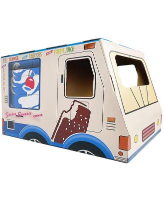 Zodiac Cardboard Cat Scratcher & Lounger - Blue Ice Cream Van
