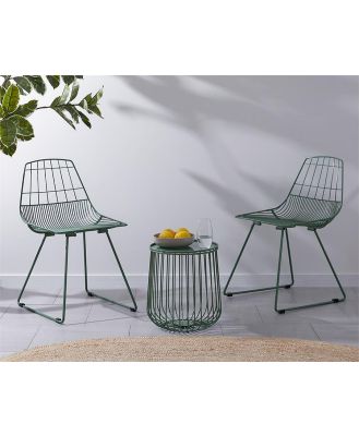 Hunter Outdoor Dining Chair - Set of 2 - Forest Green