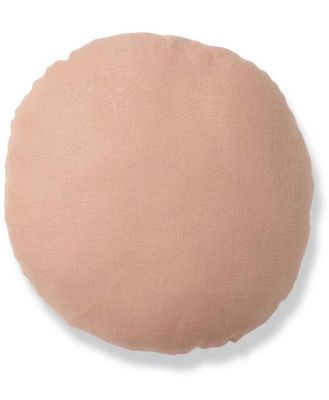 Mocka Linen Round Cushion - Coral Sand