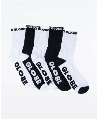 Youth Quarter Socks 5PK. Black/White