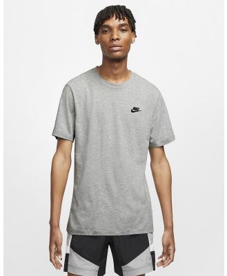 Nike Sportswear Club Short Sleeve Tee. Dark Grey Heather Size