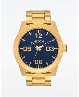 Corporal Stainless Steel Gold Blue Sunray Watch