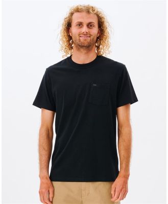 Plain Pocket Tee. Black Size