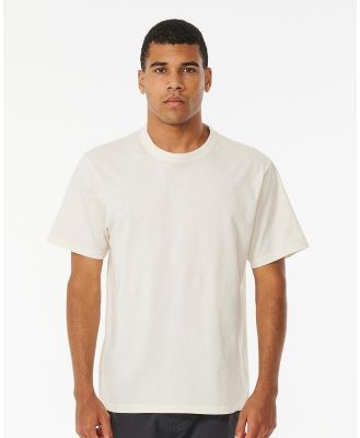 Plain Wash Short Sleeve Tee. Bone Size S