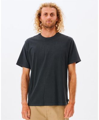 Plain Wash Short Sleeve Tee. Washed Black Size