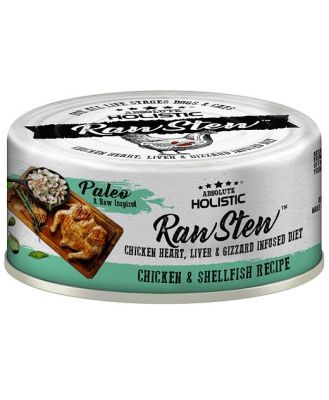 Absolute Holistic Raw Stew Cat Food Chicken And Shell Fish 24 X 80g