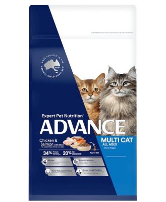 Advance Adult Dry Multi Cat Food Chicken And Salmon 6kg