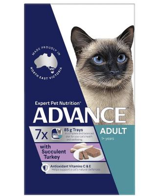 Advance Adult Succulent Turkey Wet Cat Food Trays 42 X 85g