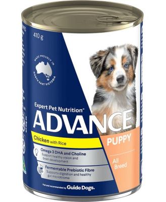 Advance Puppy Plus Growth Chicken And Rice Wet Dog Food Cans 12 X 410g