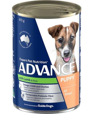 Advance Puppy Plus Growth Lamb And Rice Wet Dog Food Cans 12 X 410g