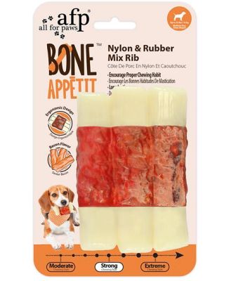 Afp Bone Appetit Nylon And Rubber Mix Rib Bacon Flavor Infused Each