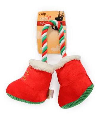 Afp Christmas Ice Skates With Rope Dog Toy Each