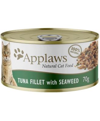 Applaws Tuna Fillet With Seaweed Adult Wet Cat Food 24 X 70g