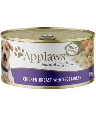 Applaws Wet Dog Food Chicken Vegetable Tin 16 X 156g