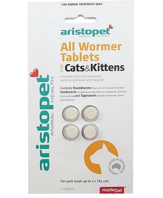 Aristopet Allwormer Tablets For Cats 4 Pack