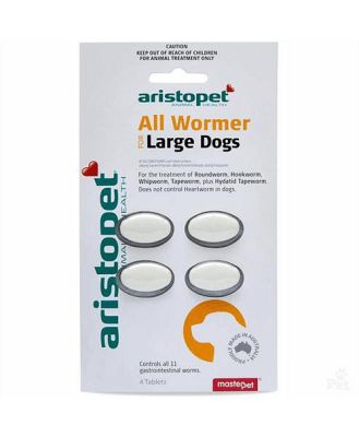 Aristopet Allwormer Tablets For Dogs 20kg 4 Pack