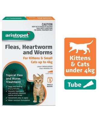 Aristopet Spot Treatment For Up To 4 Kg Kitten And Adult Cat 6 Pack