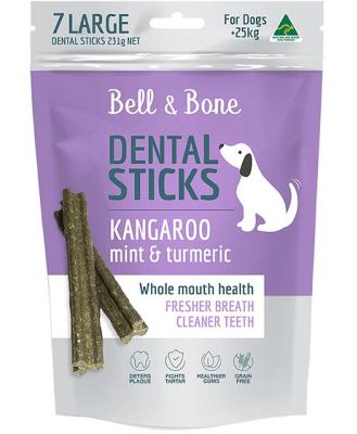 Bell And Bone Kangaroo Mint Turmeric Dental Dog Treats