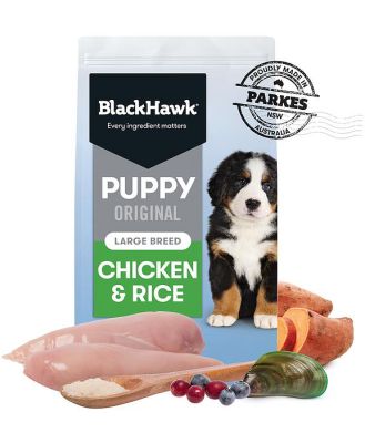 Black Hawk Dry Dog Food Puppy Large Breed Original Chicken And Rice 10kg