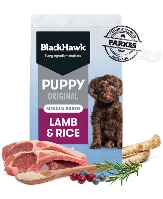 Black Hawk Dry Dog Food Puppy Medium Breed Original Lamb And Rice 3kg