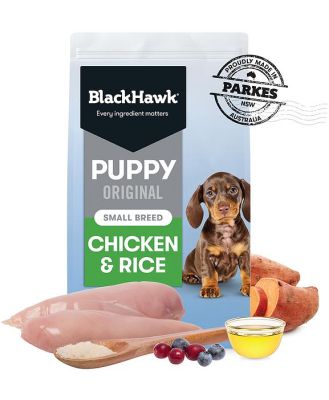 Black Hawk Dry Dog Food Puppy Small Breed Original Chicken And Rice 10kg