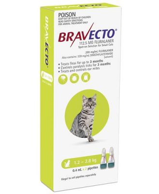 Bravecto Spot On For Cats Green Protection 4 Pack