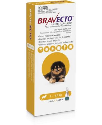 Bravecto Spot On For Dogs Yellow Protection 2 Pack