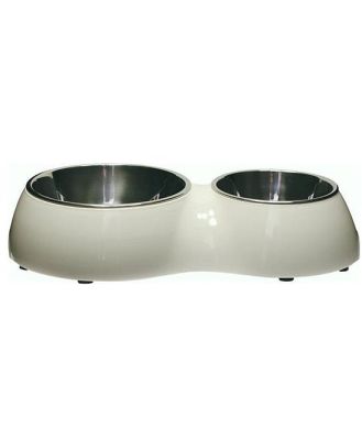 Catit 2 In 1 Style Durable Double Cat Diner White Each