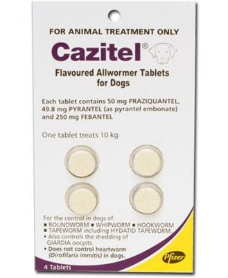 Cazitel Flavoured Allwormer Tablets For Dogs 32 Pack