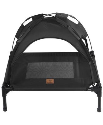 Charlies Pet Elevated Bed With Tent Black