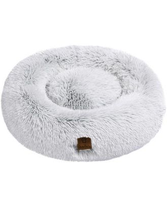 Charlies Pet Faux Fur Fluffy Calming Pet Bed Nest Artic White Chinchilla